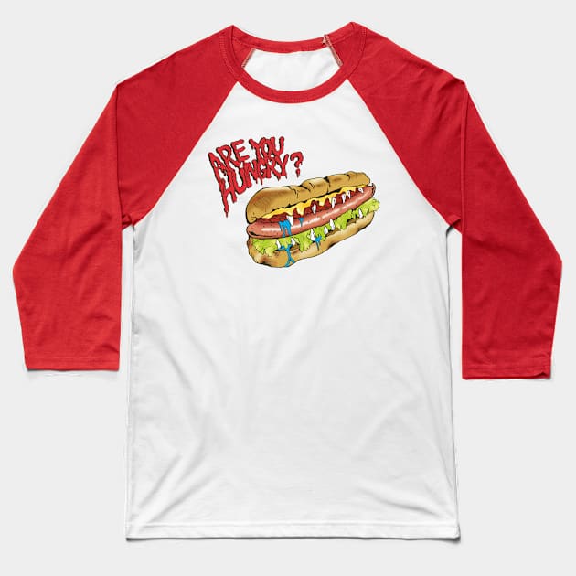 Are you hungry? (sandwich) Baseball T-Shirt by TurkeysDesign